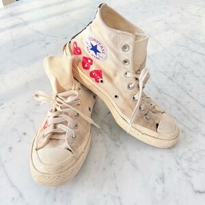 Converse Comme des Garçons PLAY Chuck 70 Multi Heart Sneakers High Top Womens 8